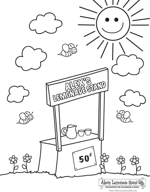 Lemonade Stand Coloring Page