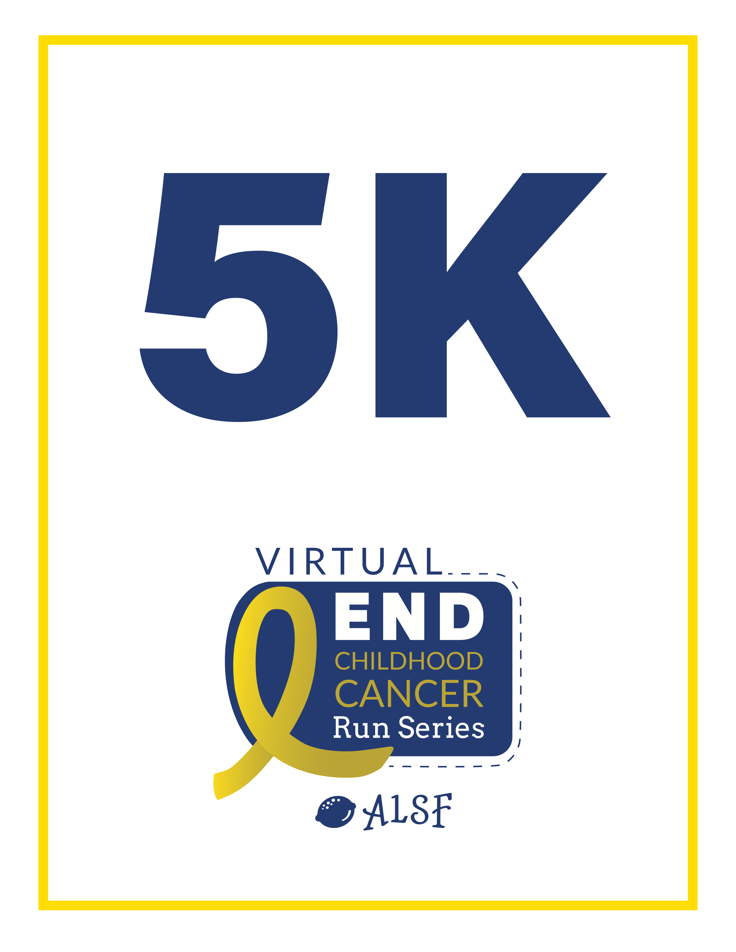 Virtual End Childhood Cancer Run Series Mile Marker - 5K