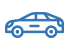 Blue icon of a car
