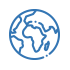 Blue illustration of a globe