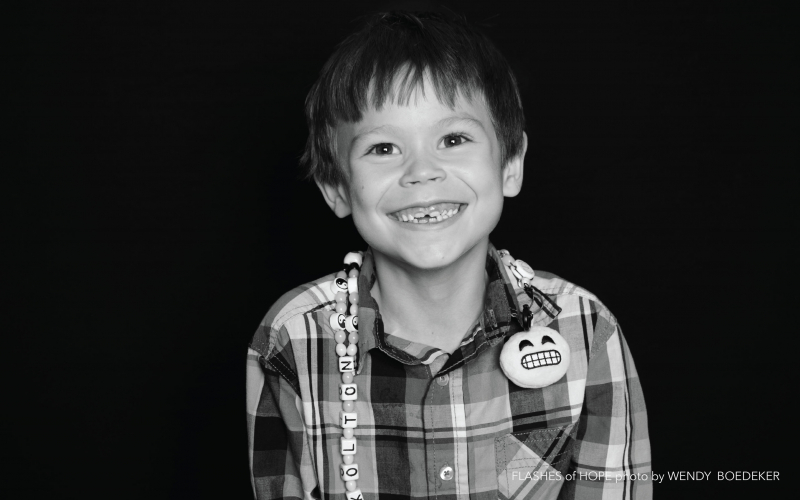 Wendy Boedeker, from Denver, recalled one session: “Midway through the photo shoot his mom said: ‘Tell Miss Wendy that you earned each of those beads on your lanyard for every procedure you went through.’  