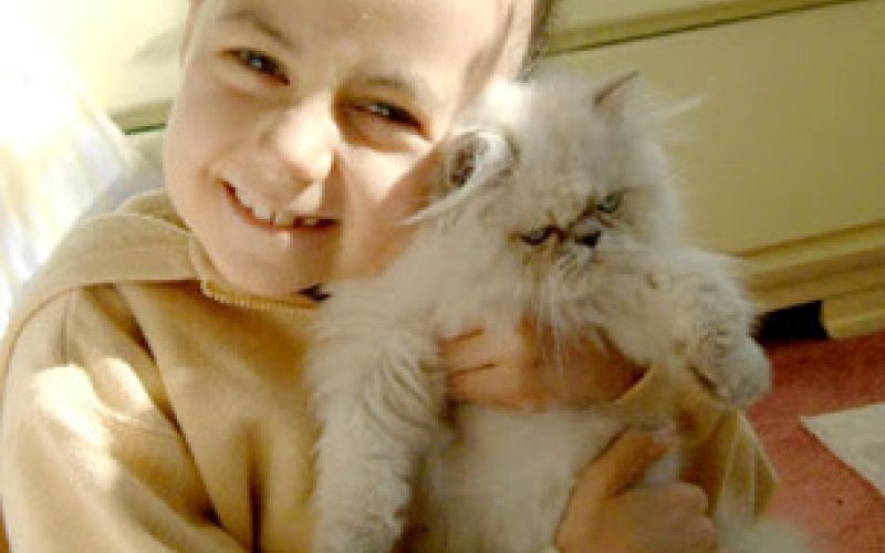 Alex, with her cat Herbert. Herbert was one of Alex’s great loves. 