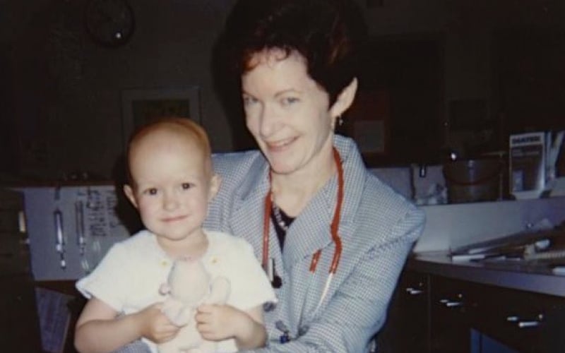 As a child, Jennifer was diagnosed with hepatoblastoma, a rare cancer that originates in the lobes of the liver. While in treatment, Jennifer’s nurse Pat Brophy, who was also ALSF Founder Alex Scott’s nurse, supported Jennifer and her parents through a scary, uncertain time. Pictured above, Jennifer and her nurse, Pat Brophy in 1995.   Today, Jennifer Toth is a pediatric oncology nurse at Children’s Hospital of Philadelphia, an ALSF Center of Excellence institution. She shared her story with us.