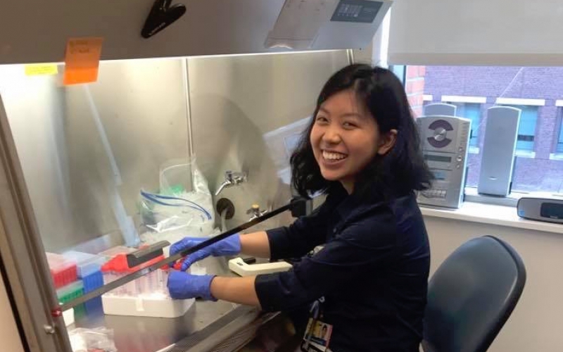 ALSF POST-Grantee Sabrina Wang is continuing her pediatric oncology education and career as a research technologist—focusing on gathering, cataloging and organizing data—with Dr. Rubens at Johns Hopkins.
