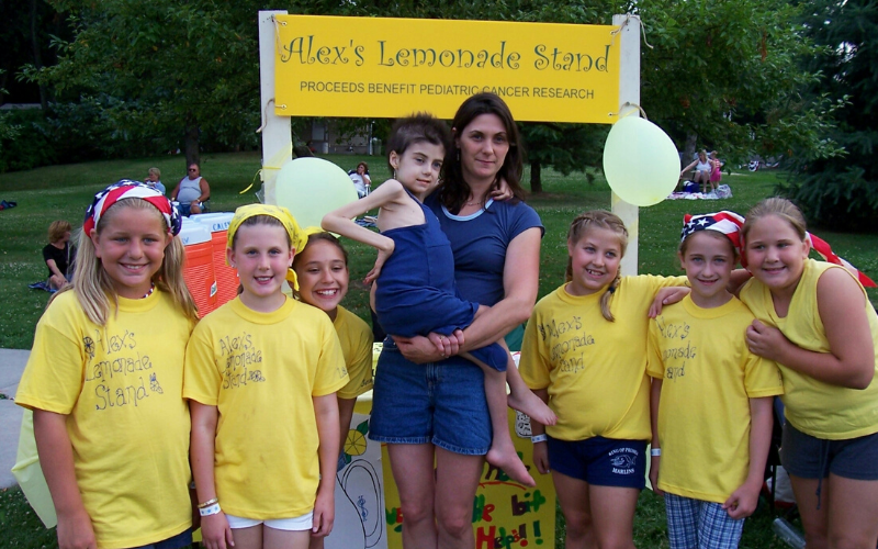 The King of Prussia Lemonade Girls had an honor of meeting Alex at one of their summer stands.