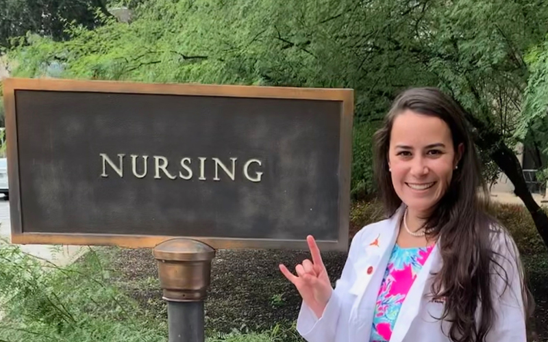 After witnessing her sister's battle with cancer, Cara decided to become a nurse. 