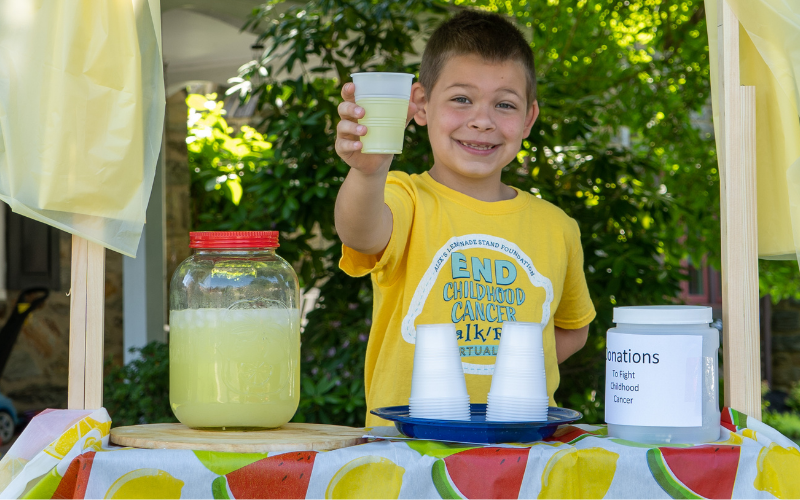 cup of lemonade at stand