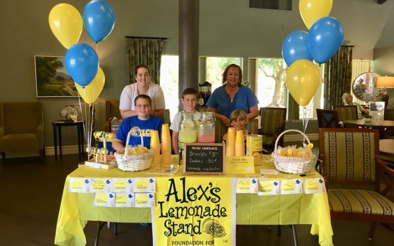If variety is the spice of life, the Wamsley family had the tastiest lemonade stand in Riverside, CA, offering supporters their choice of lemonade flavors and other treats. 