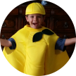 Cooper in a lemon suit